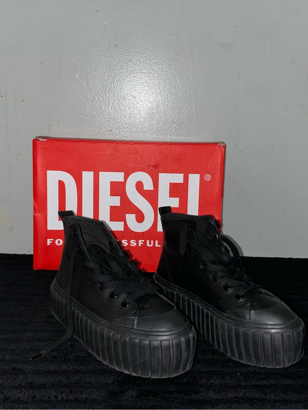 Diesel Black S-Hanami  High-Top Platform Sneakers 7